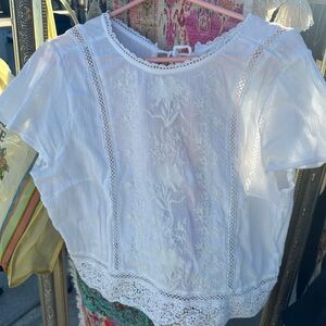 Eyelet Lace Blouse- Abercrombie